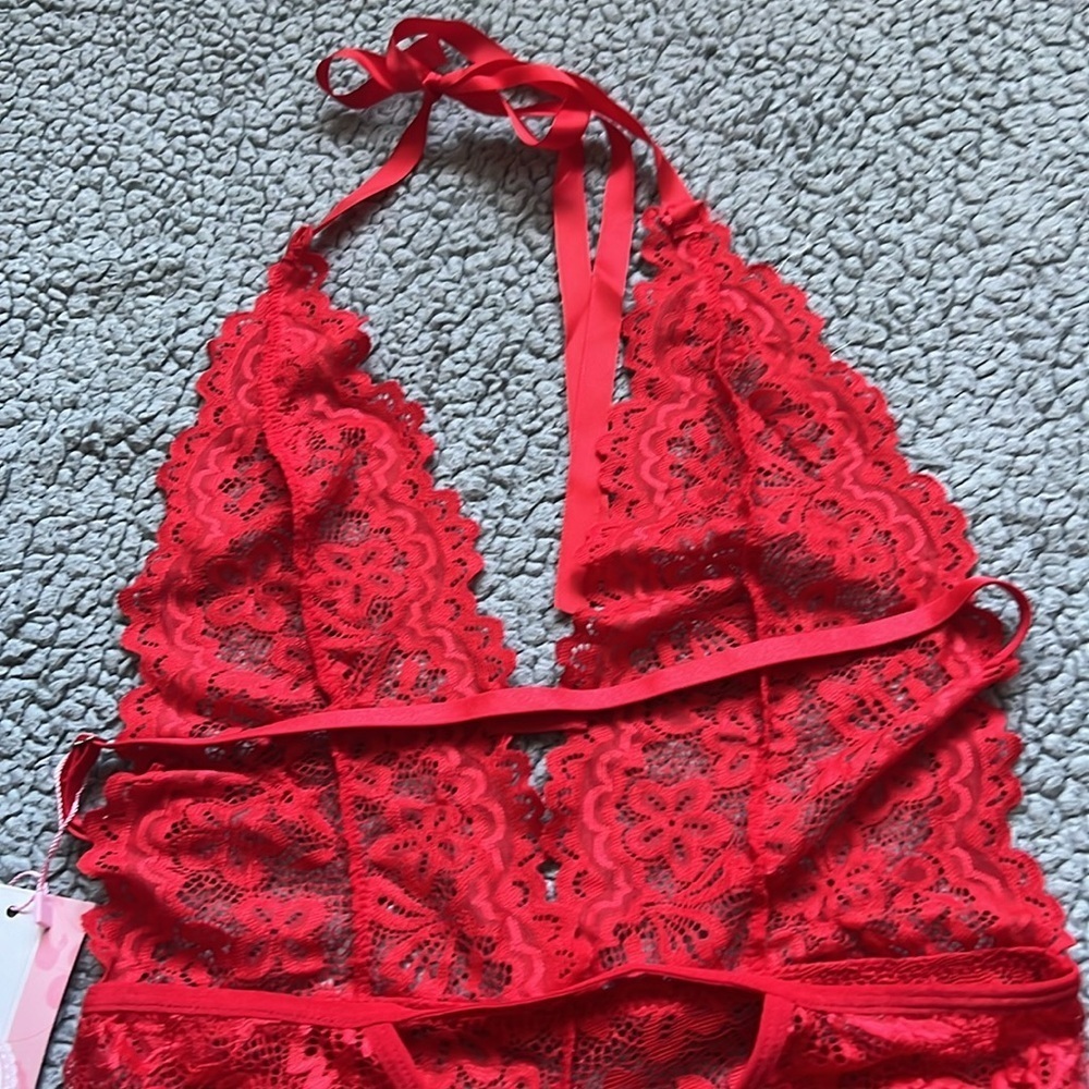 NWT Thisrose Sexy Teddy Lace Halter Babydoll Lingerie - Picture 9 of 10